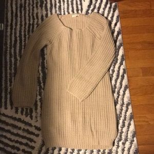 Silence and Noise camel sweater dress with cut out